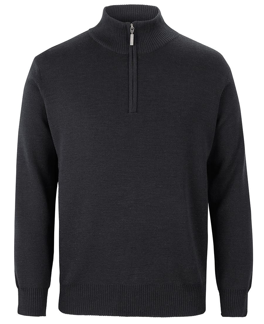 JB's Men's Corporate 1/2 Zip Jumper - Black - Front