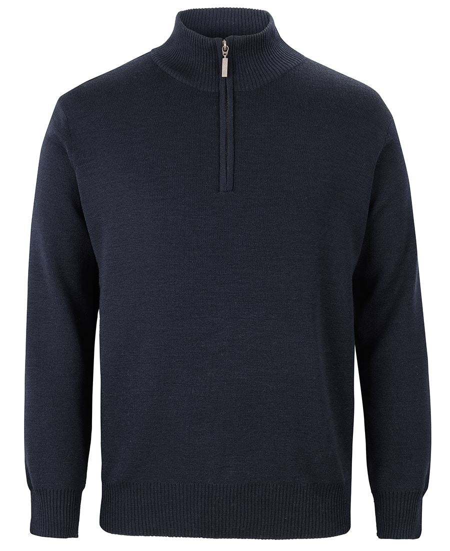 JB's Men's Corporate 1/2 Zip Jumper - Navy - Front