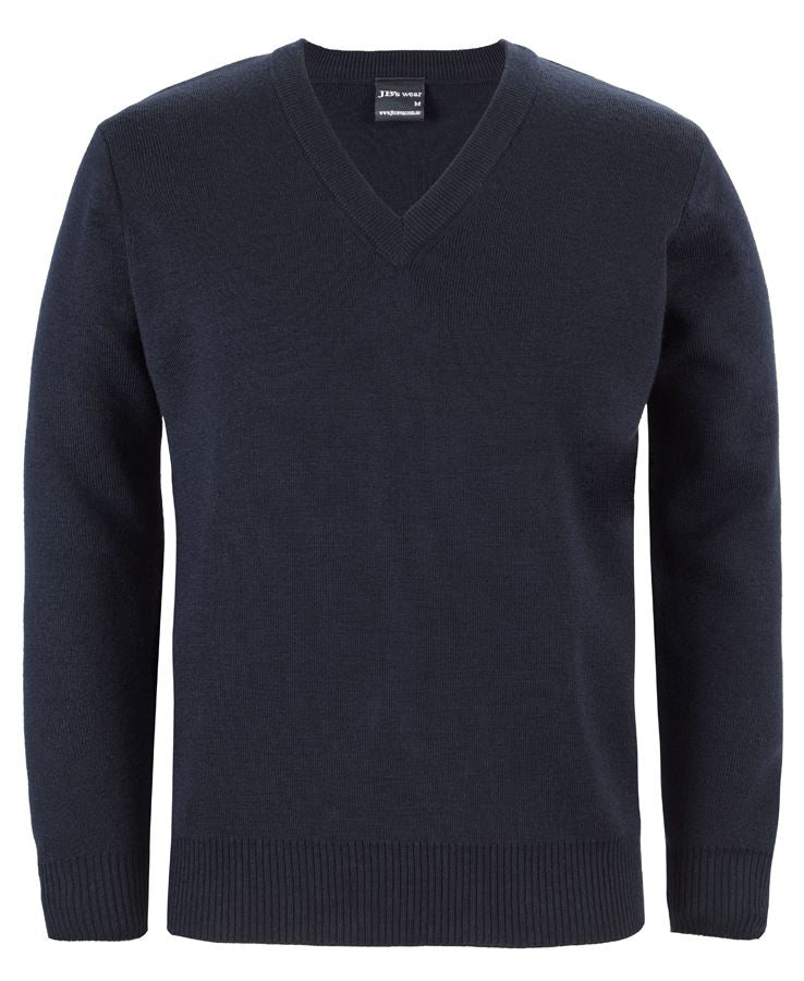 JB's Adults Knitted Jumper - Navy - Front