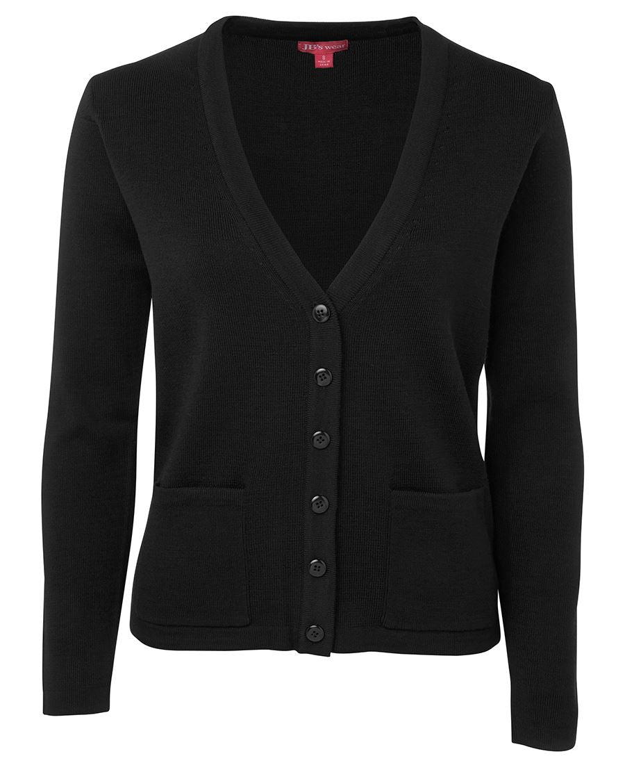 JB's Ladies Knitted Cardigan - Black - Front