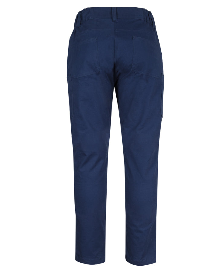 JB's Ladies Multi Pocket Stretch Twill Pant - Navy - Back