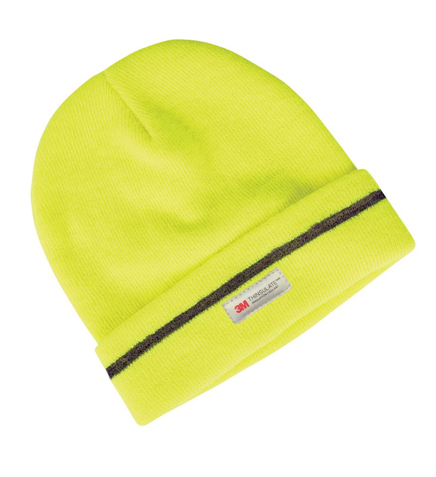 JB's Fluoro Reflective Beanie - Lime - Front