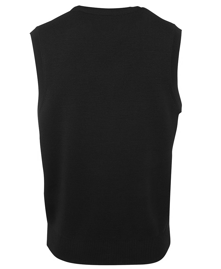 JB's Adults Knitted Vest - Black - Back
