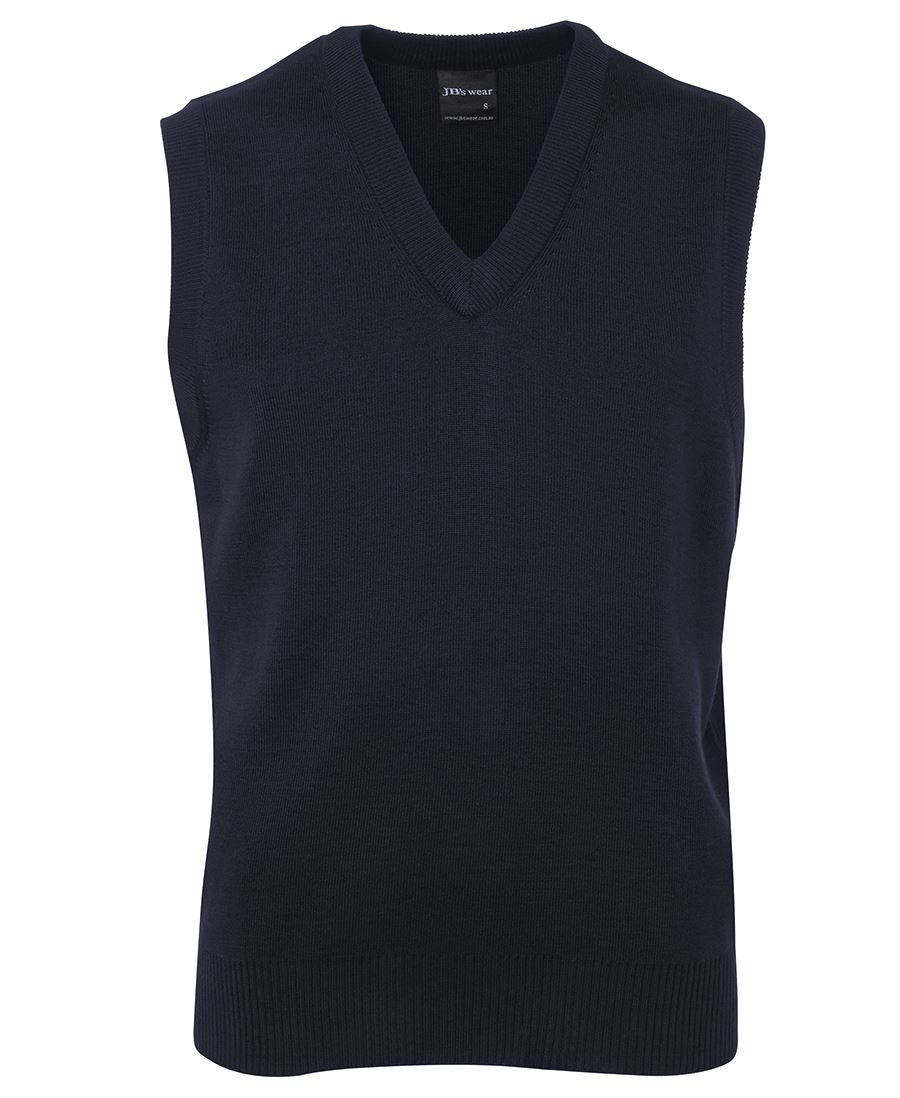 JB's Adults Knitted Vest - Navy - Front