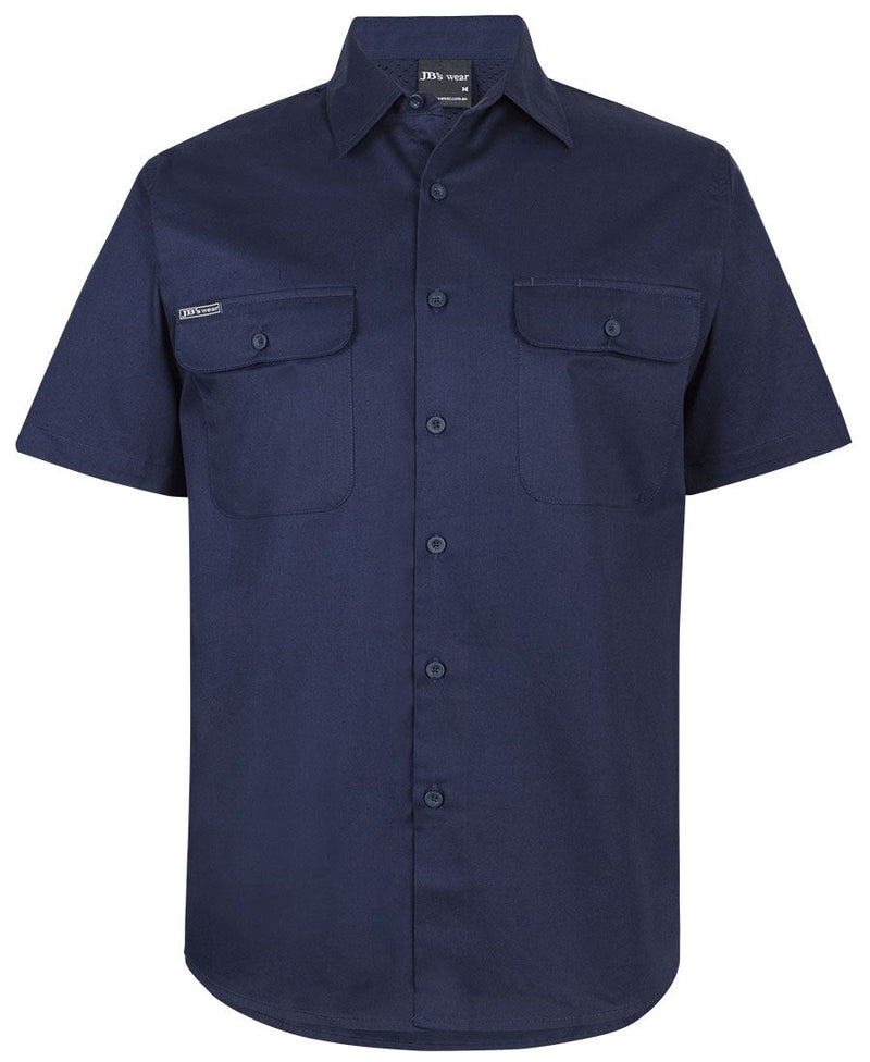 JB's S/S 150G Work Shirt - Navy - Front