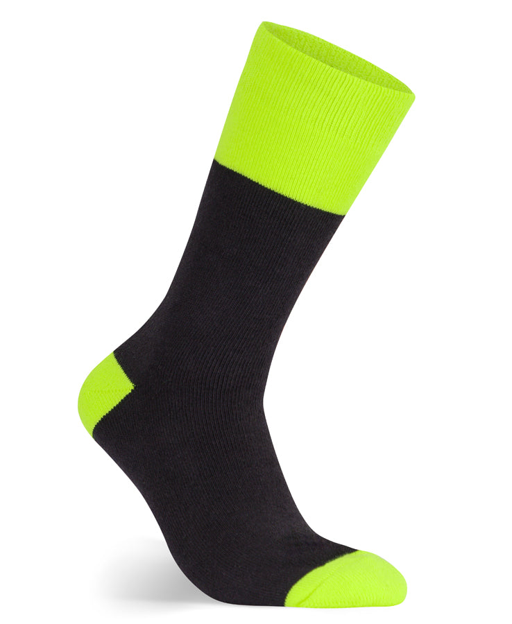 JB's Work Sock (3 Pack) - Black/Lime - Back