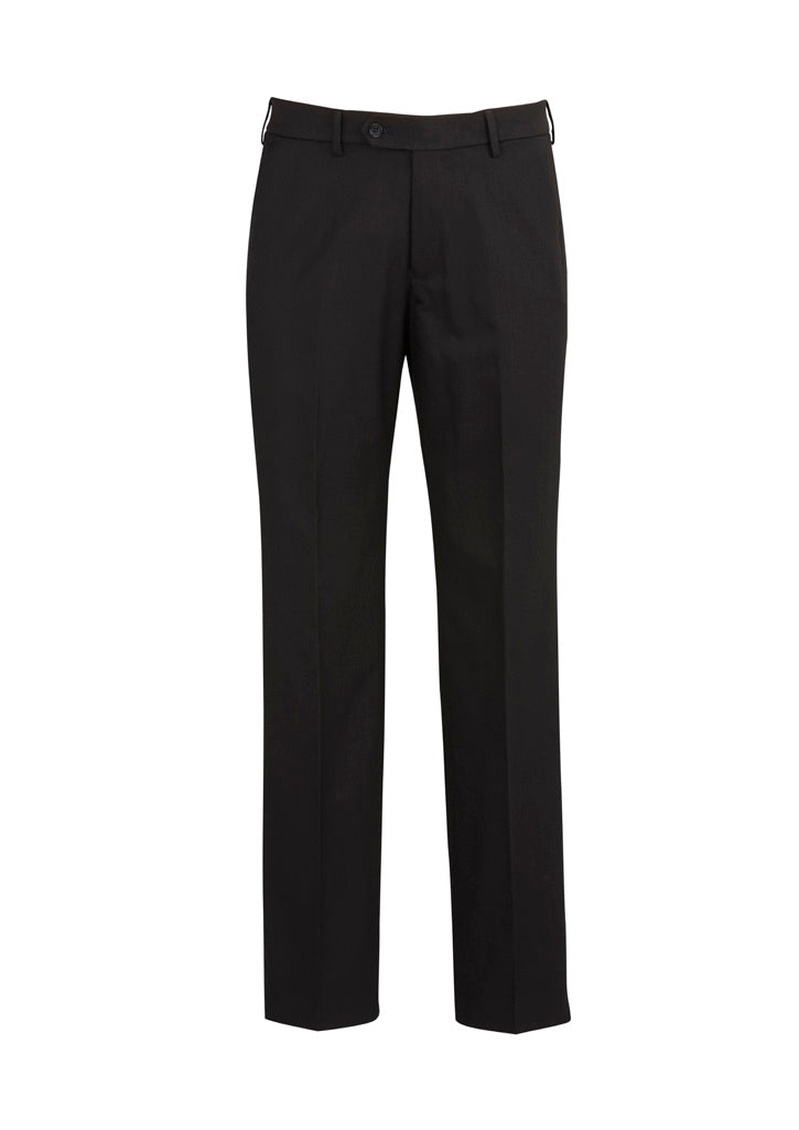 Cool Stretch Mens Flat Front Pant (Regular) - Black - Front
