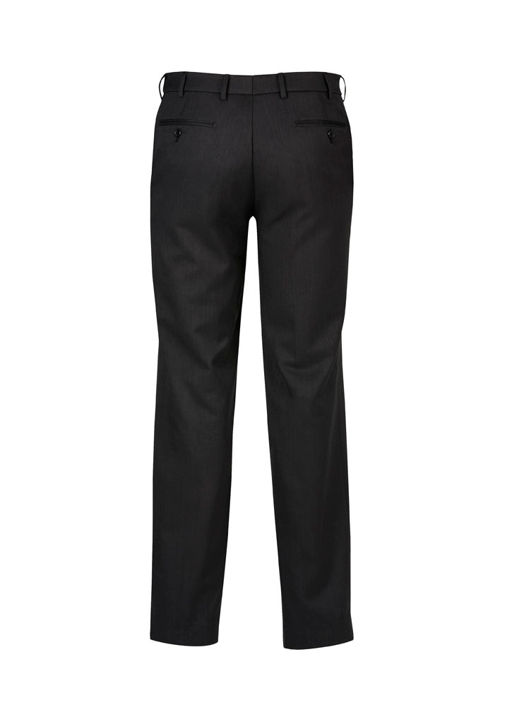 Cool Stretch Mens Flat Front Pant (Stout) - Black - Back