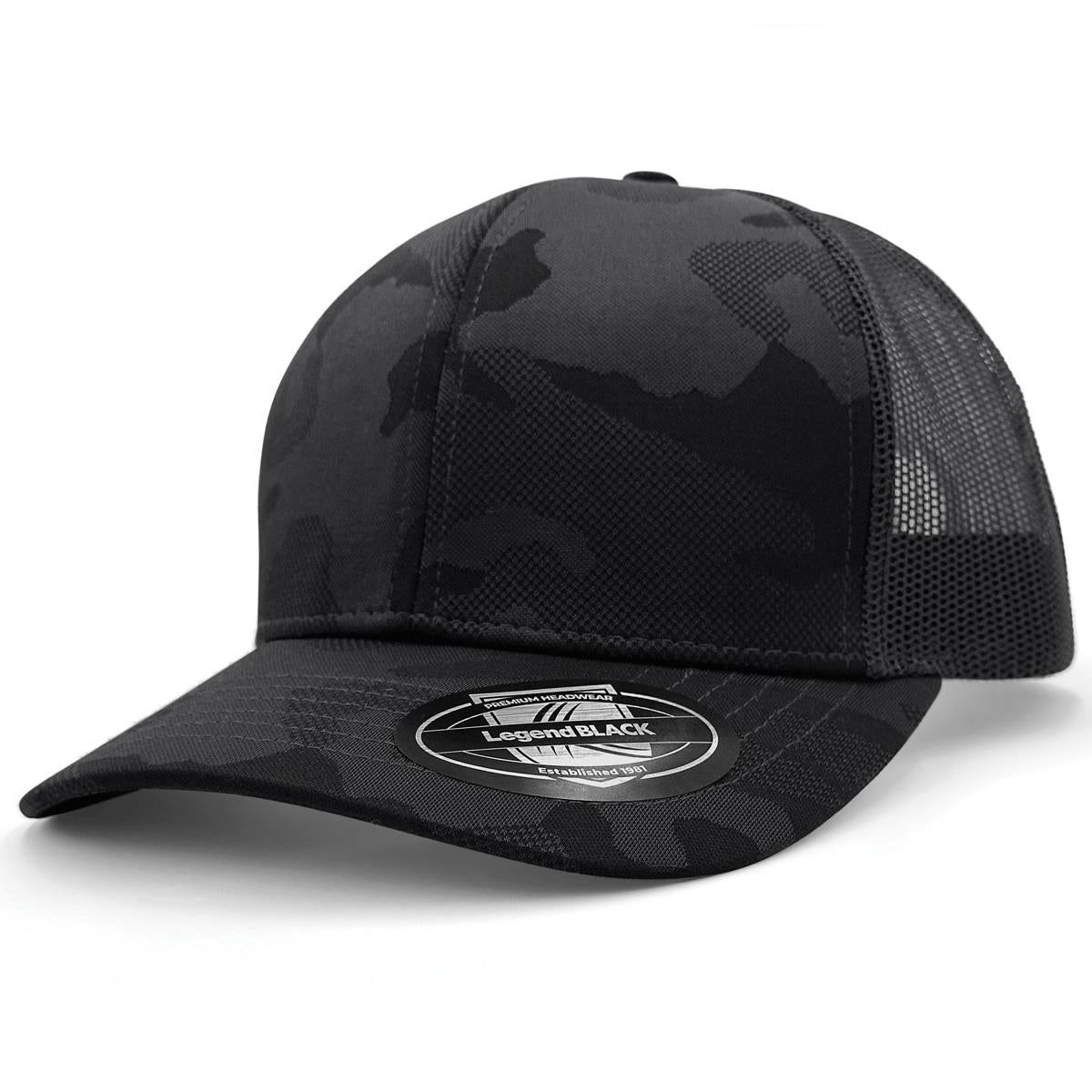 Dark Night Trucker - Black Camo - Front