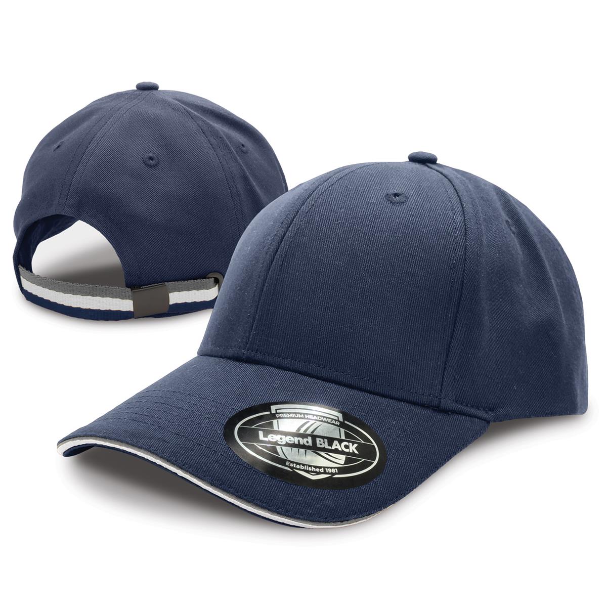 San Marino Cap - Navy / Grey / White - Front