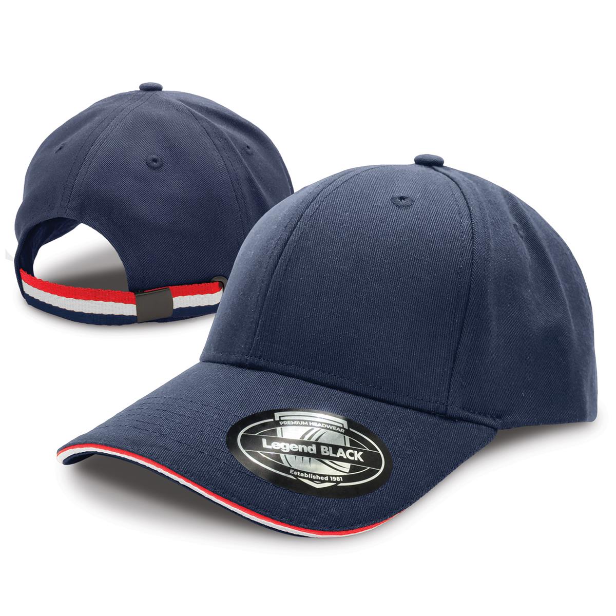 San Marino Cap - Navy / Red / White - Front