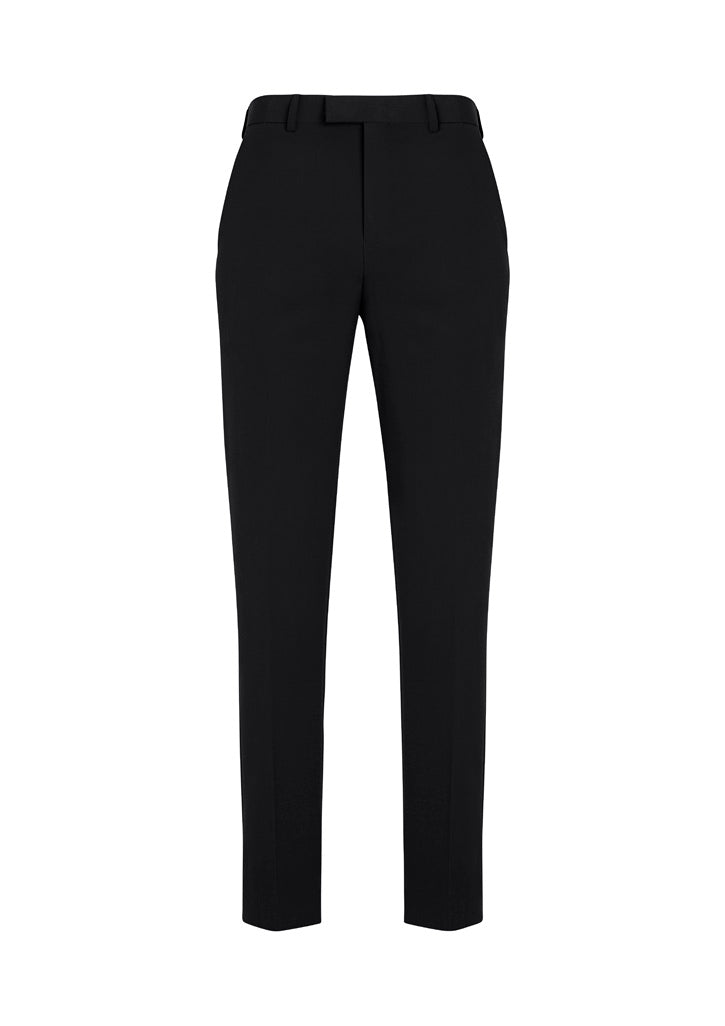 Siena Mens Slim Fit Flat Front Pant (Regular) - Black - Front