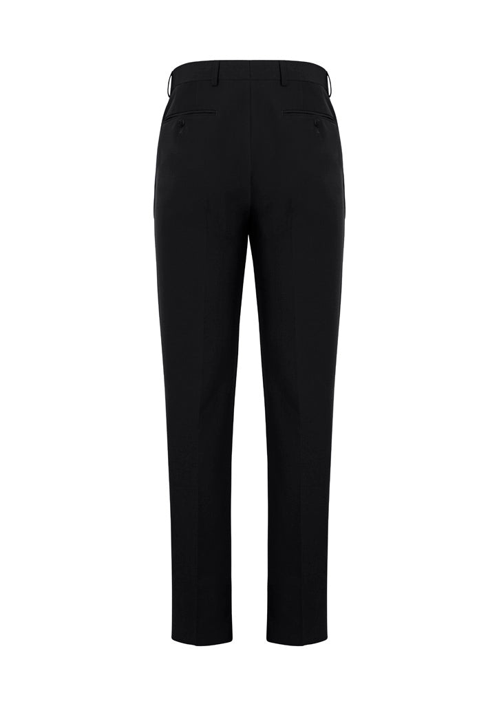 Siena Mens Slim Fit Flat Front Pant (Regular) - Black - Back