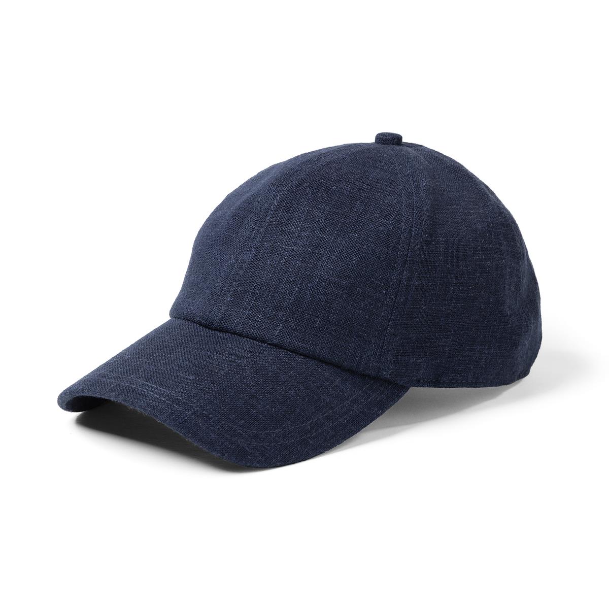 Lennox Linen Cap - Navy - Front
