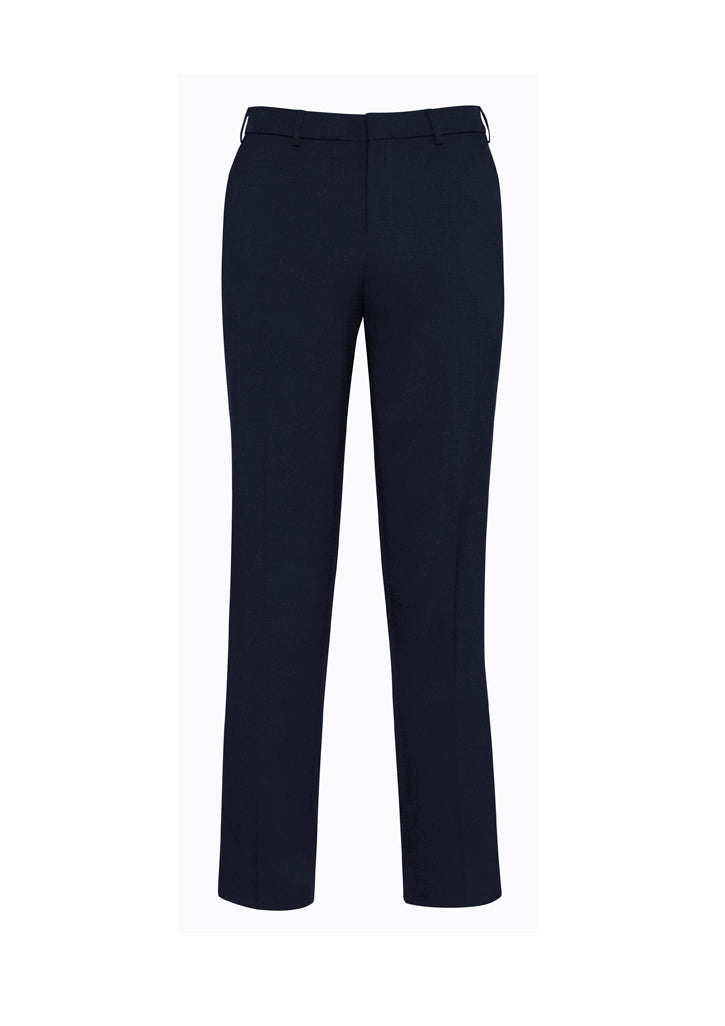 Comfort Wool Stretch Mens Slimline Pant - Navy - Front