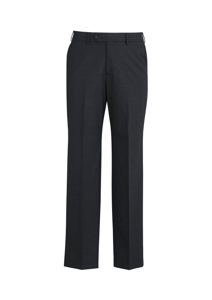 Comfort Wool Stretch Mens Adjustable Waist Pant - Charcoal - Front