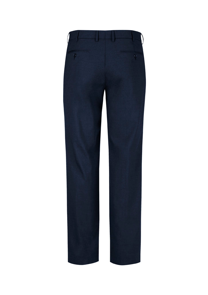 Comfort Wool Stretch Mens Adjustable Waist Pant - Navy - Back