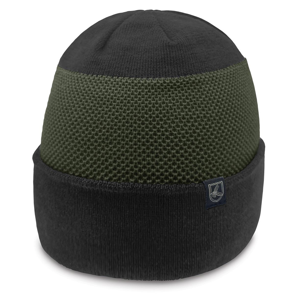 Horizon Beanie - Black / Olive - Front