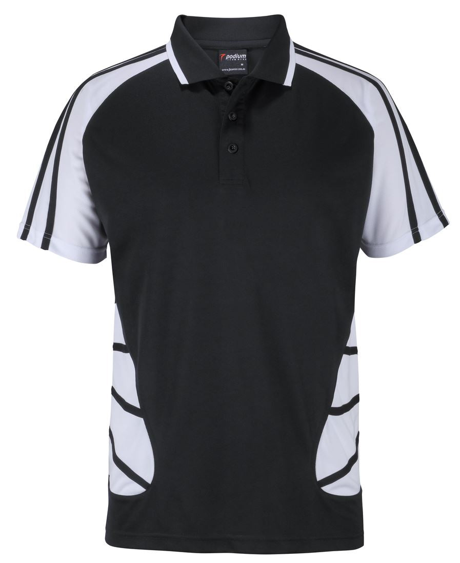 Podium Arachnid Polo - Black/White - Front
