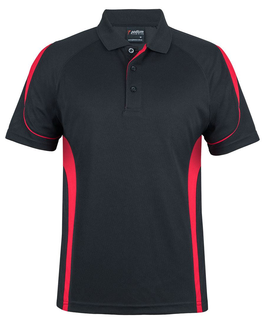 Podium Kids and Adults Bell Polo - Black/Red - Front