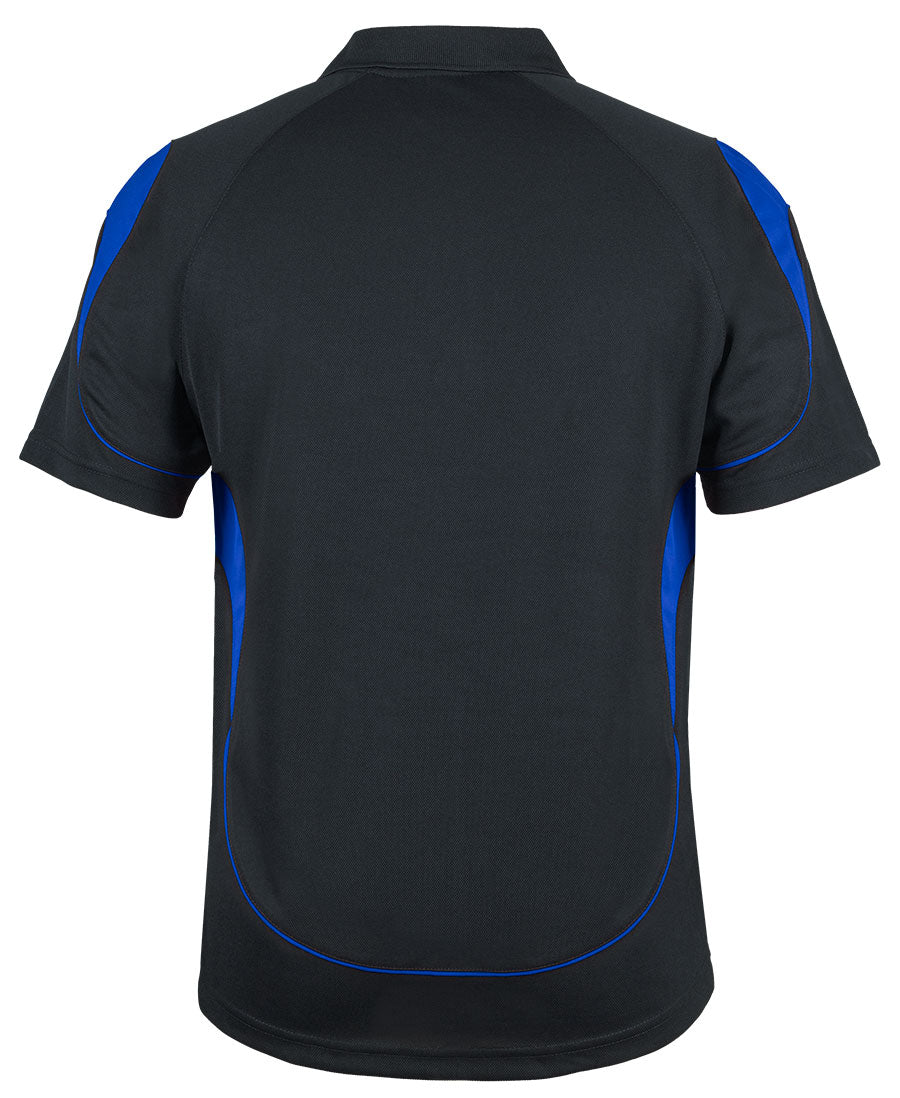 Podium Kids and Adults Bell Polo - Black/Royal - Back
