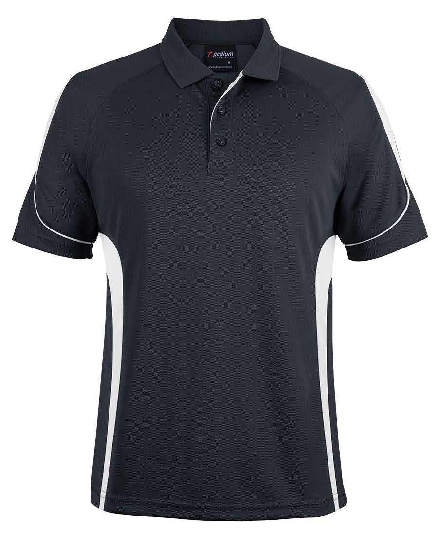 Podium Kids and Adults Bell Polo - Black/White - Front