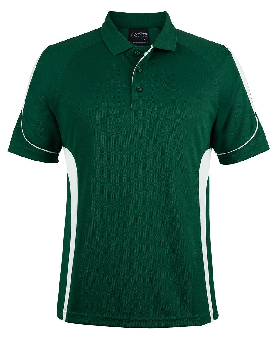 Podium Kids and Adults Bell Polo - Forest/White - Front