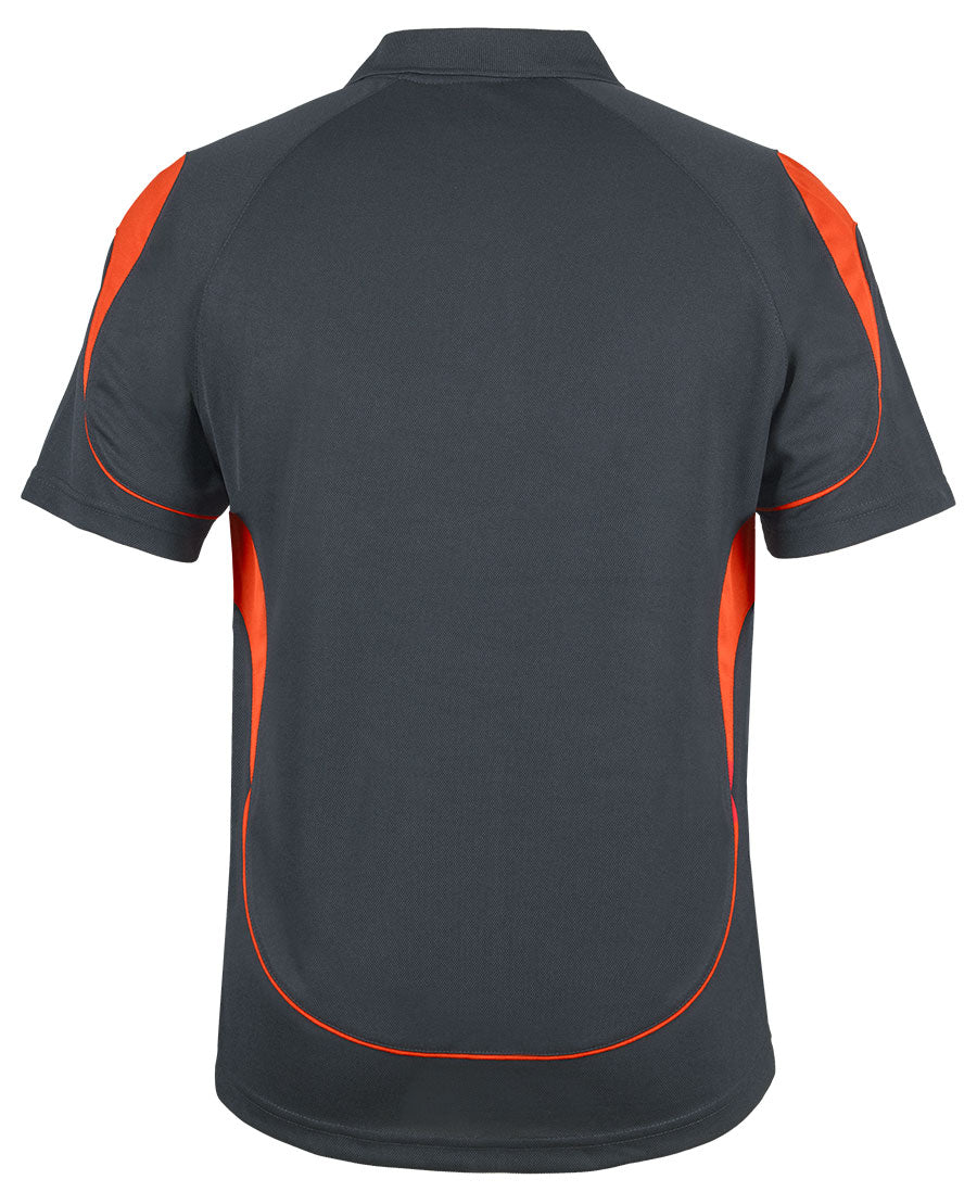 Podium Kids and Adults Bell Polo - Charcoal/Orange - Back