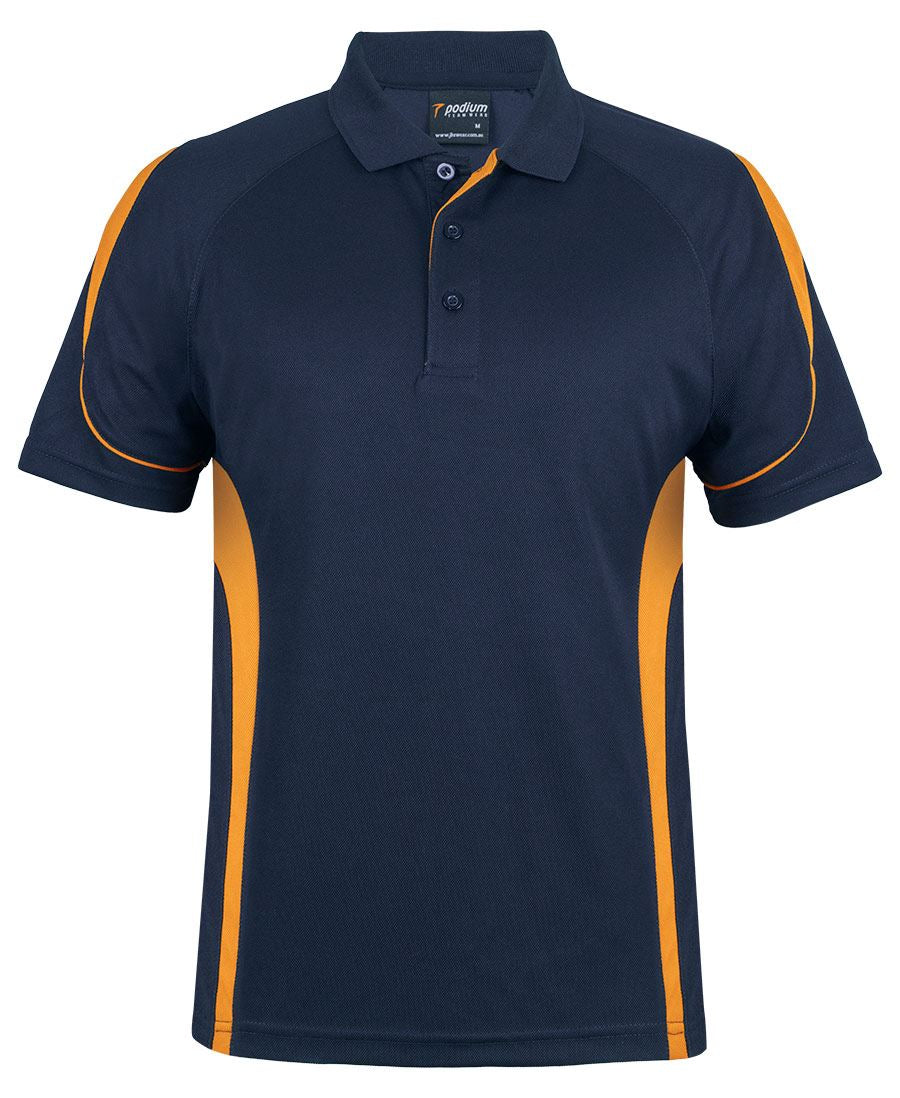 Podium Kids and Adults Bell Polo - Navy/Gold - Front