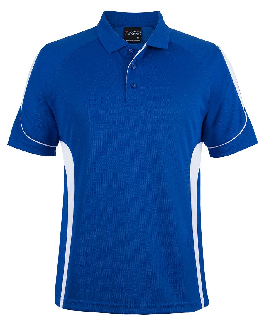 Podium Kids and Adults Bell Polo - Royal/White - Front