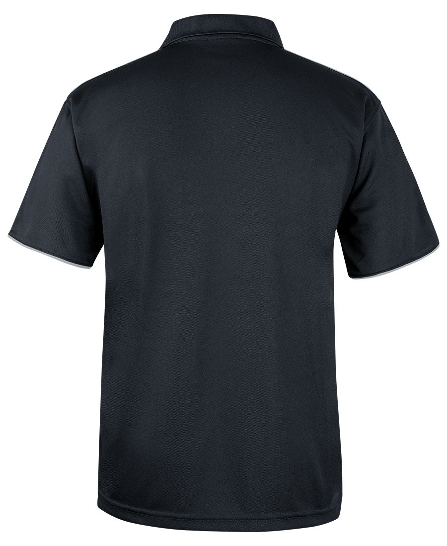 Podium Cool Polo - Black/White/Grey - Back