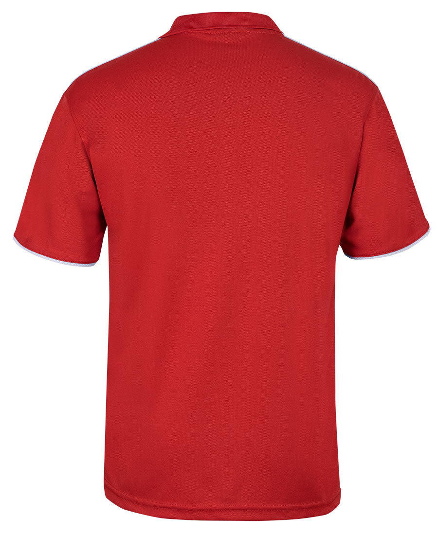 Podium Cool Polo - Red/White/Grey - Back