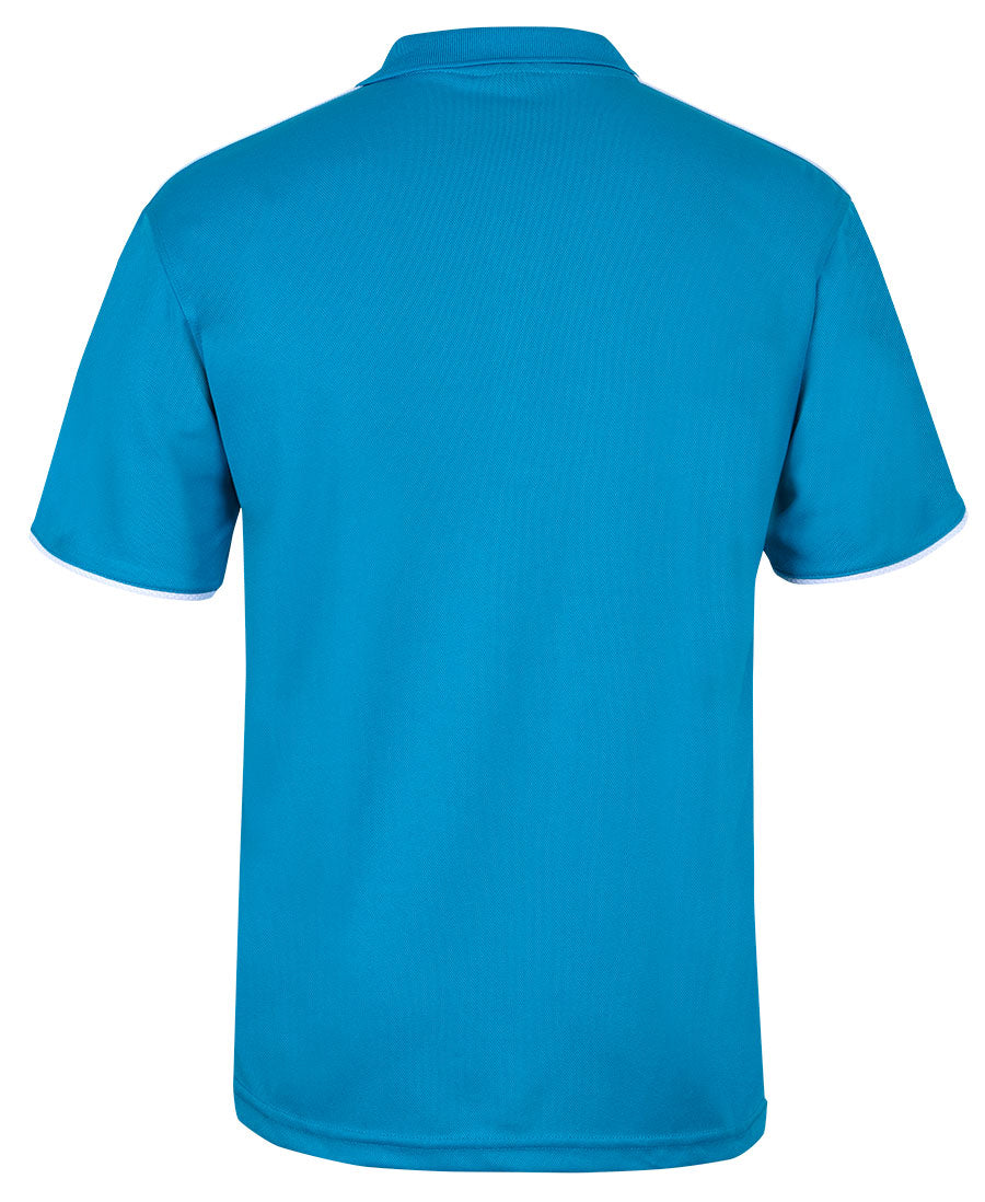 Podium Cool Polo - Aqua/White/Grey - Back