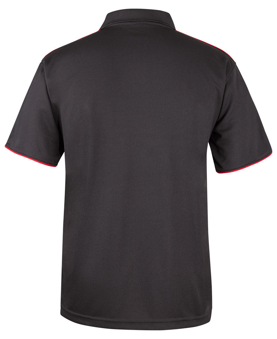 Podium Cool Polo - Gunmetal/Red/White - Back