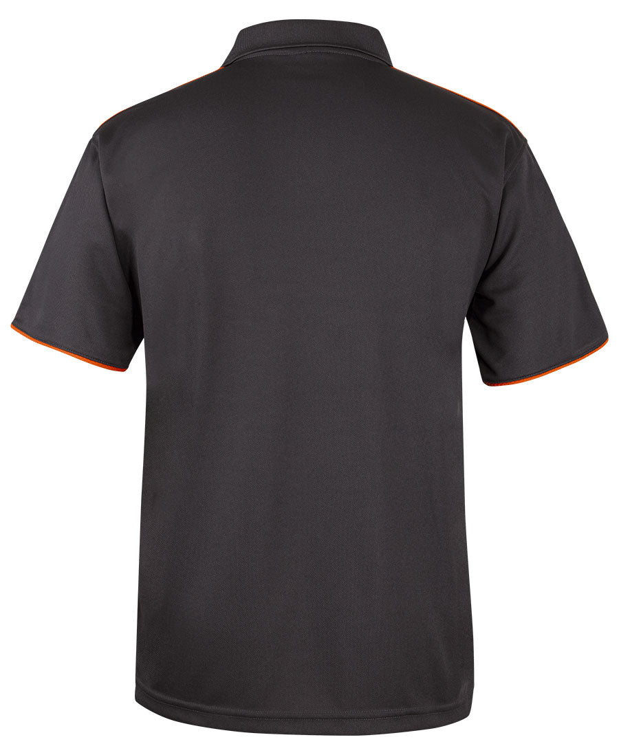 Podium Cool Polo - Gunmetal/Orange/Grey - Back
