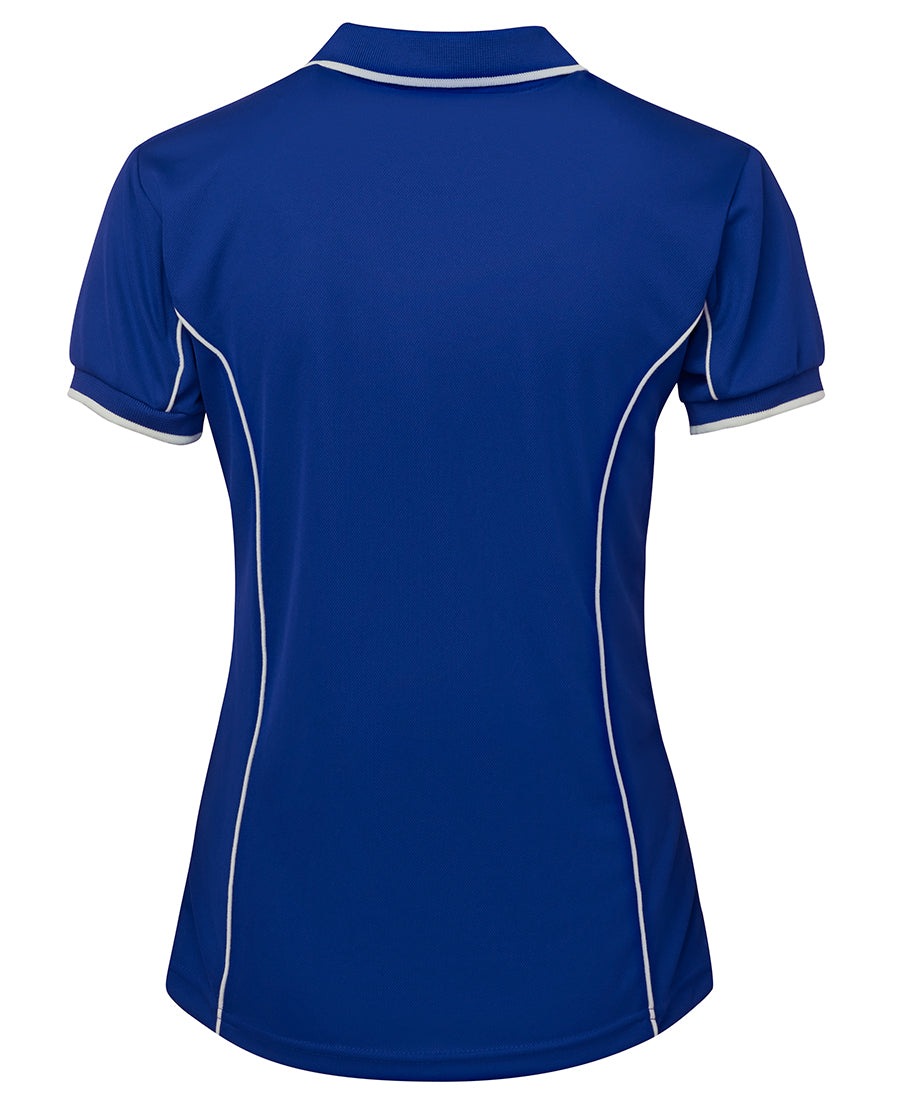 Podium Ladies Piping Polo - Royal/White - Back
