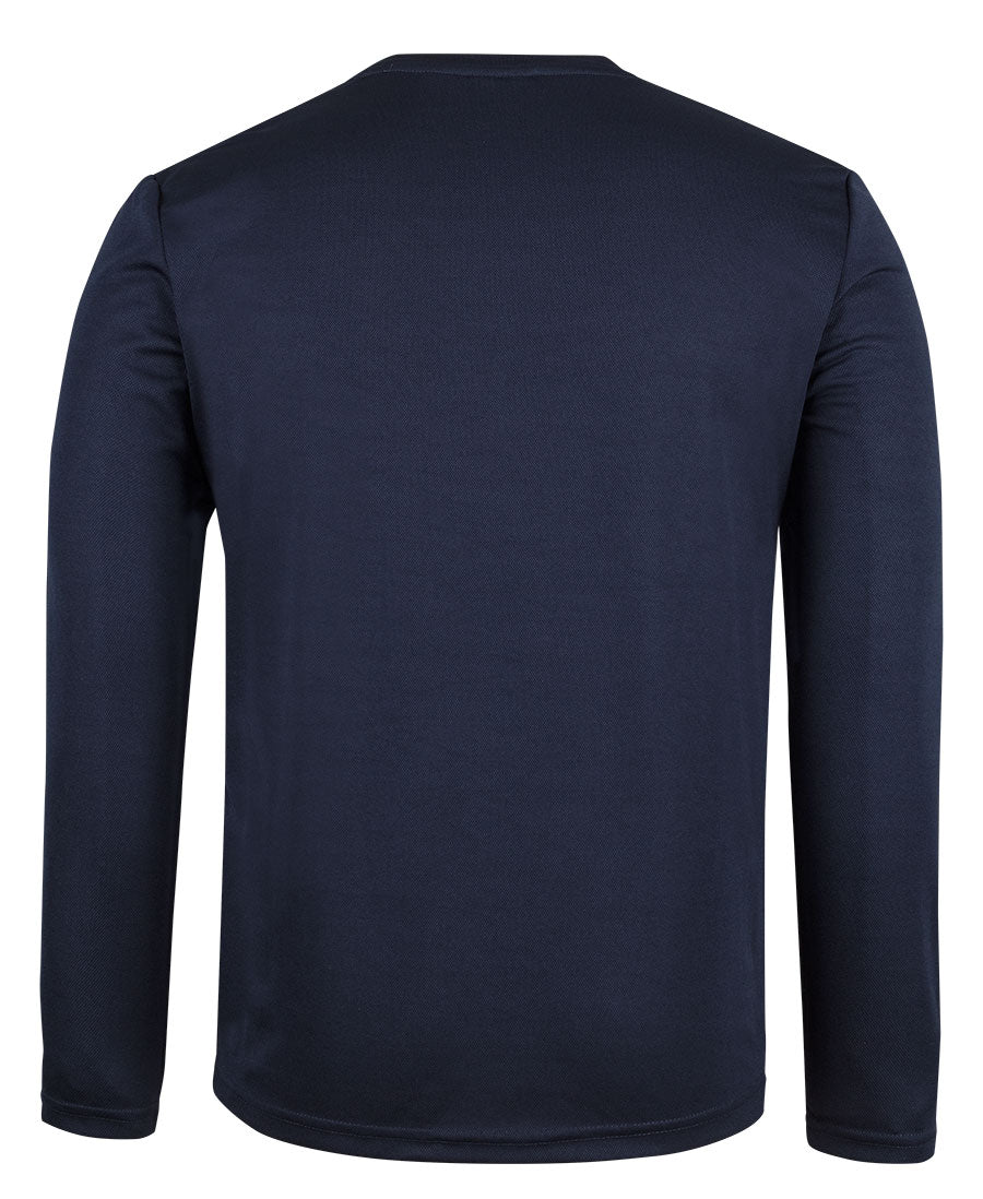 Podium L/S Poly Tee - Navy - Back