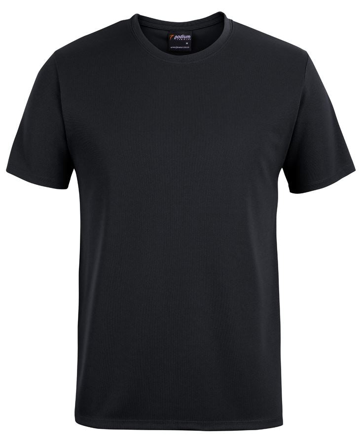 Podium Kids & Adults Poly Tee - Black - Front