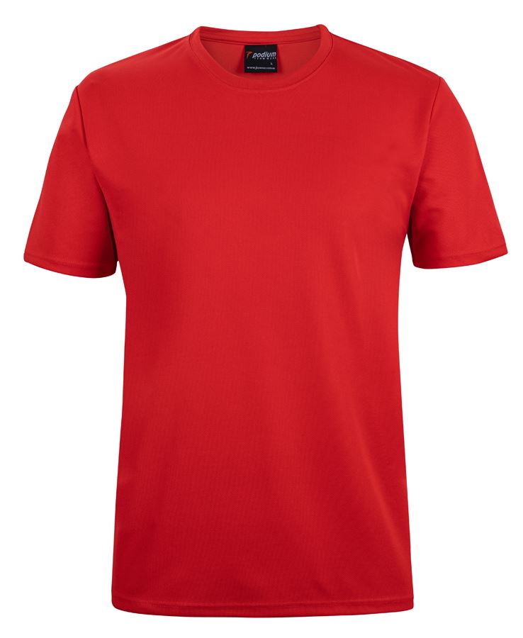 Podium Kids & Adults Poly Tee - Red - Front