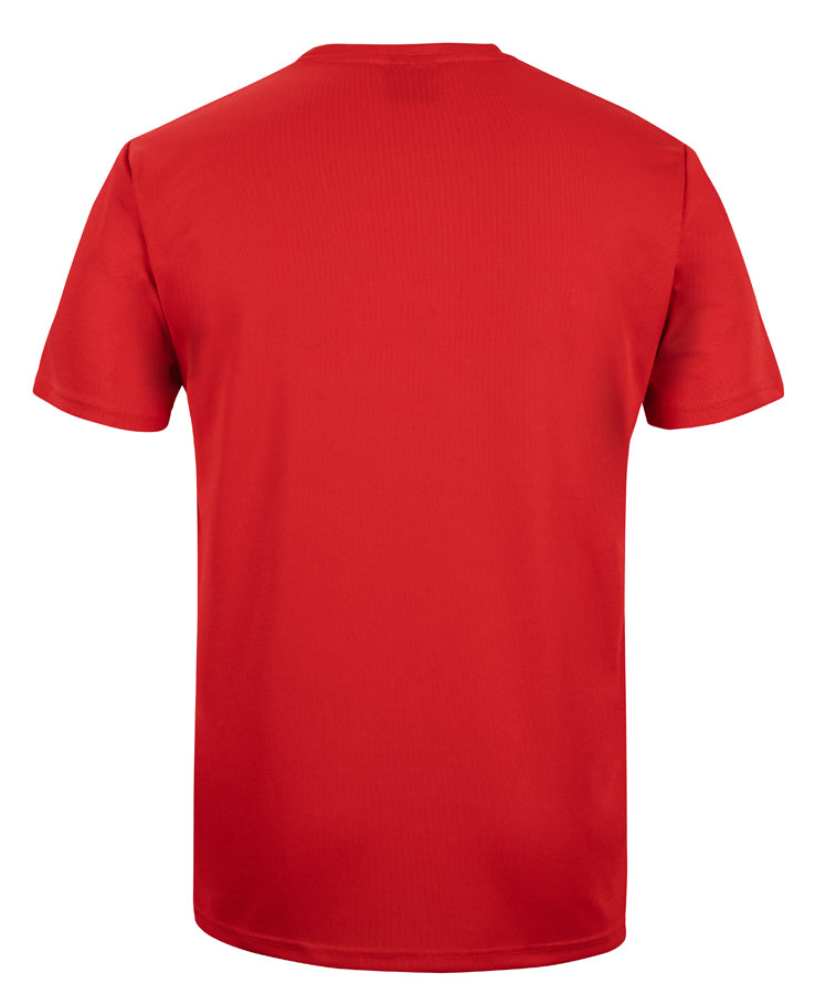 Podium Kids & Adults Poly Tee - Red - Back