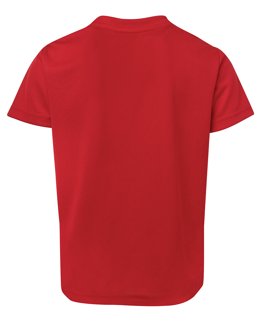 Podium Kids & Adults Poly Tee - Red - Back