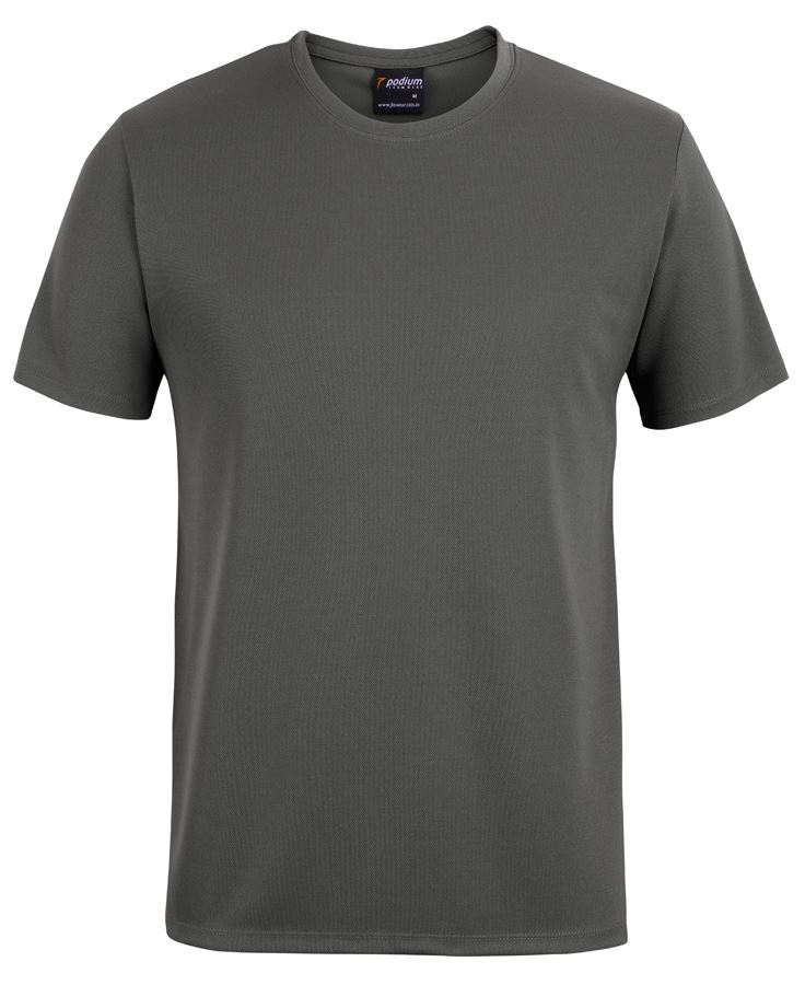 Podium Kids & Adults Poly Tee - Gunmetal - Front