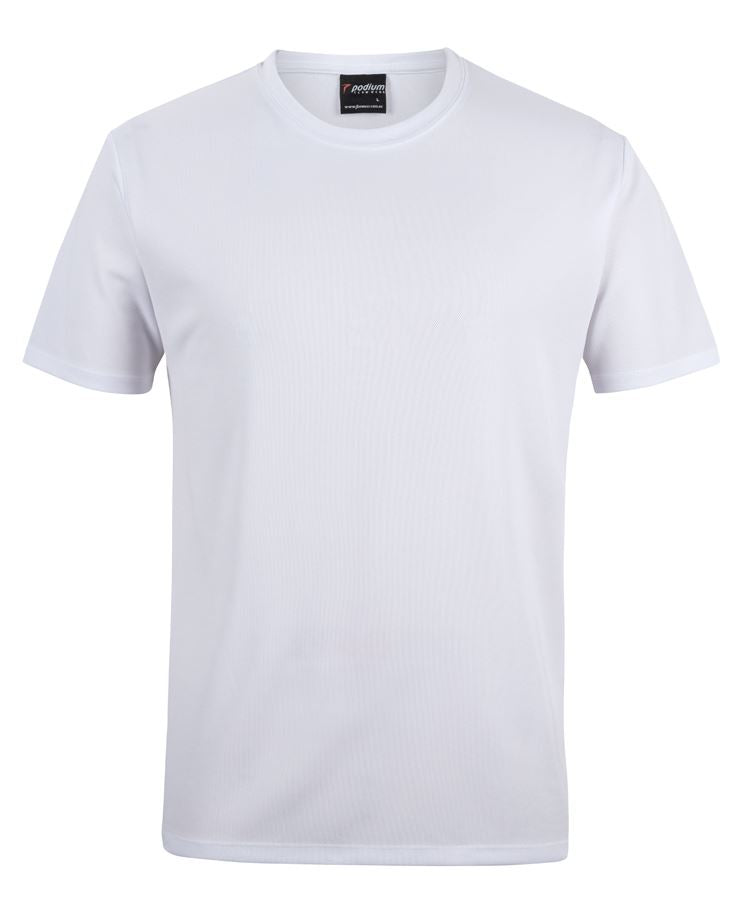 Podium Kids & Adults Poly Tee - White - Front