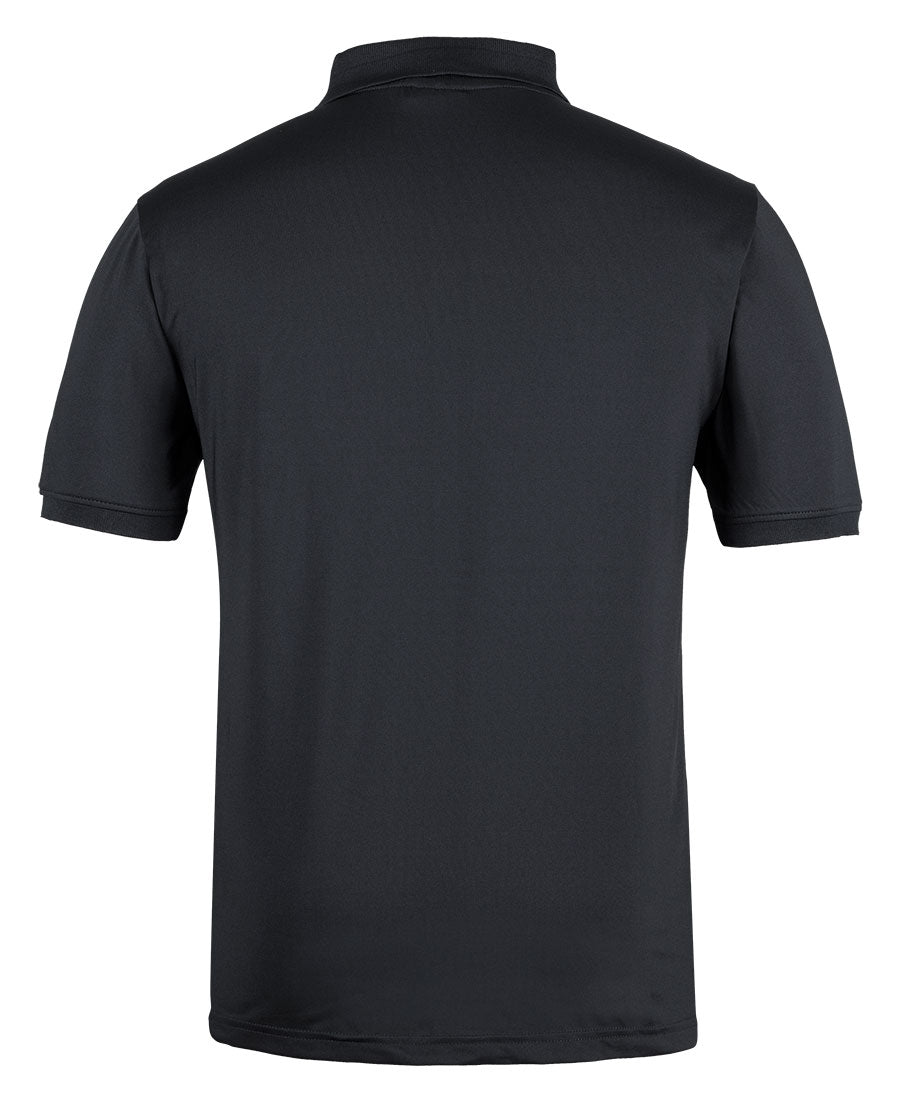 Podium 4 Stripe S/S Stretch Polo - Black/Charcoal - Back