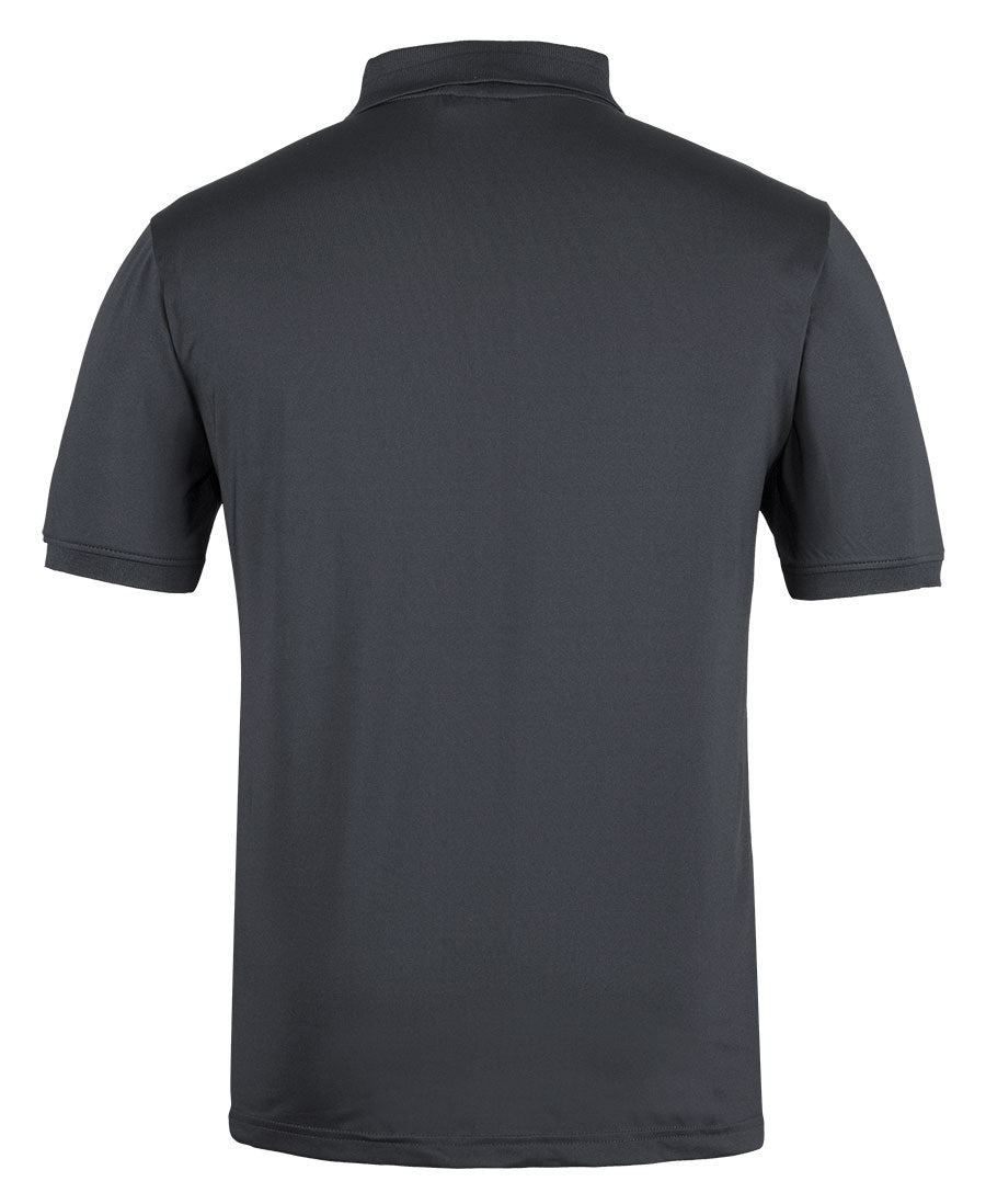 Podium 4 Stripe S/S Stretch Polo - Charcoal/Black - Back