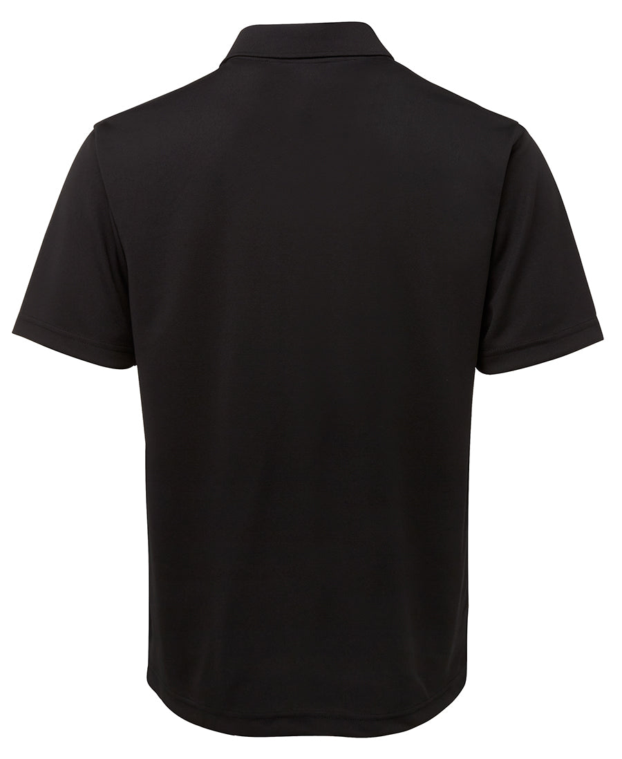 Podium S/S Poly Polo - Black - Back