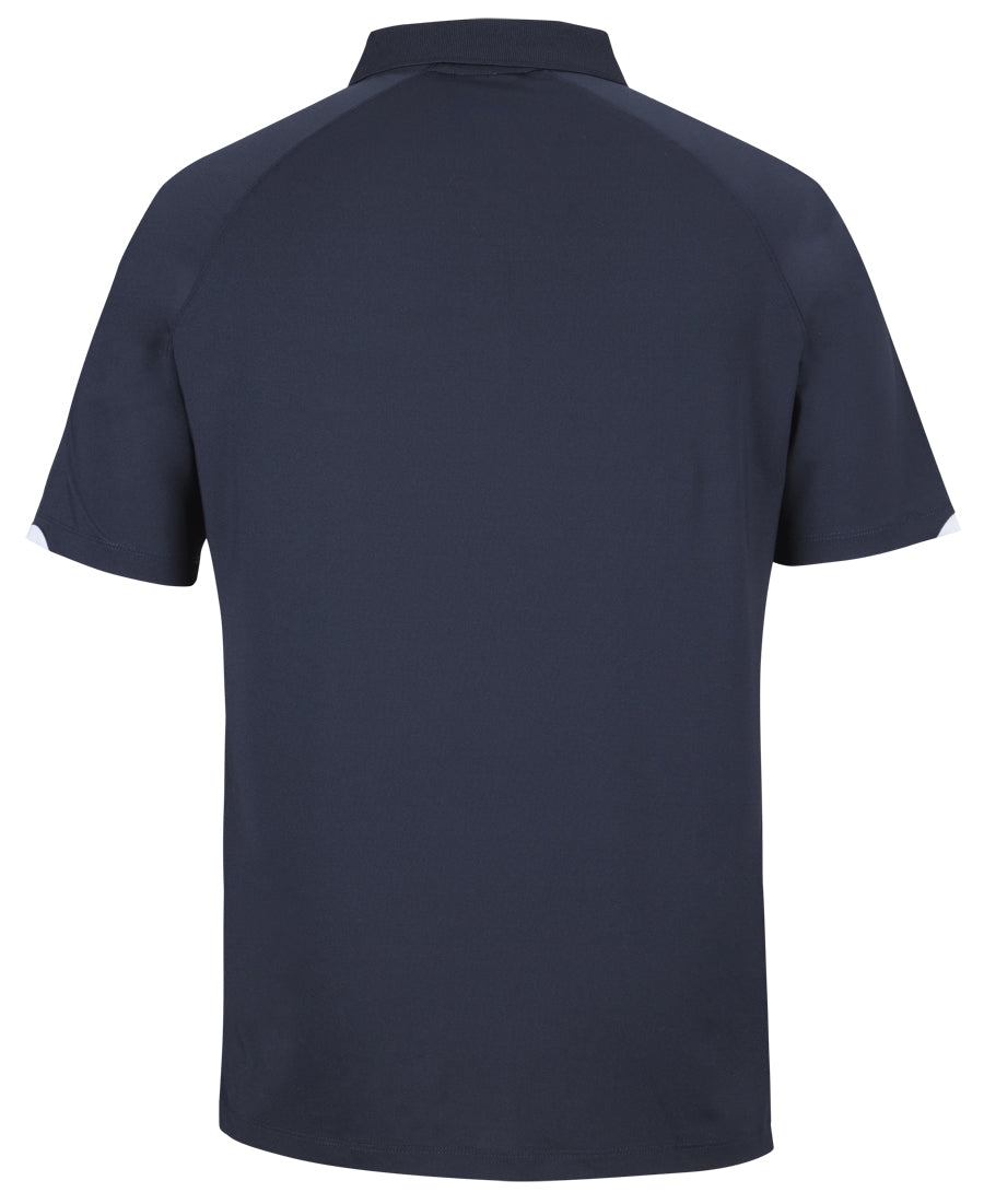 Podium Contrast Stretch Polo - Navy/White - Back