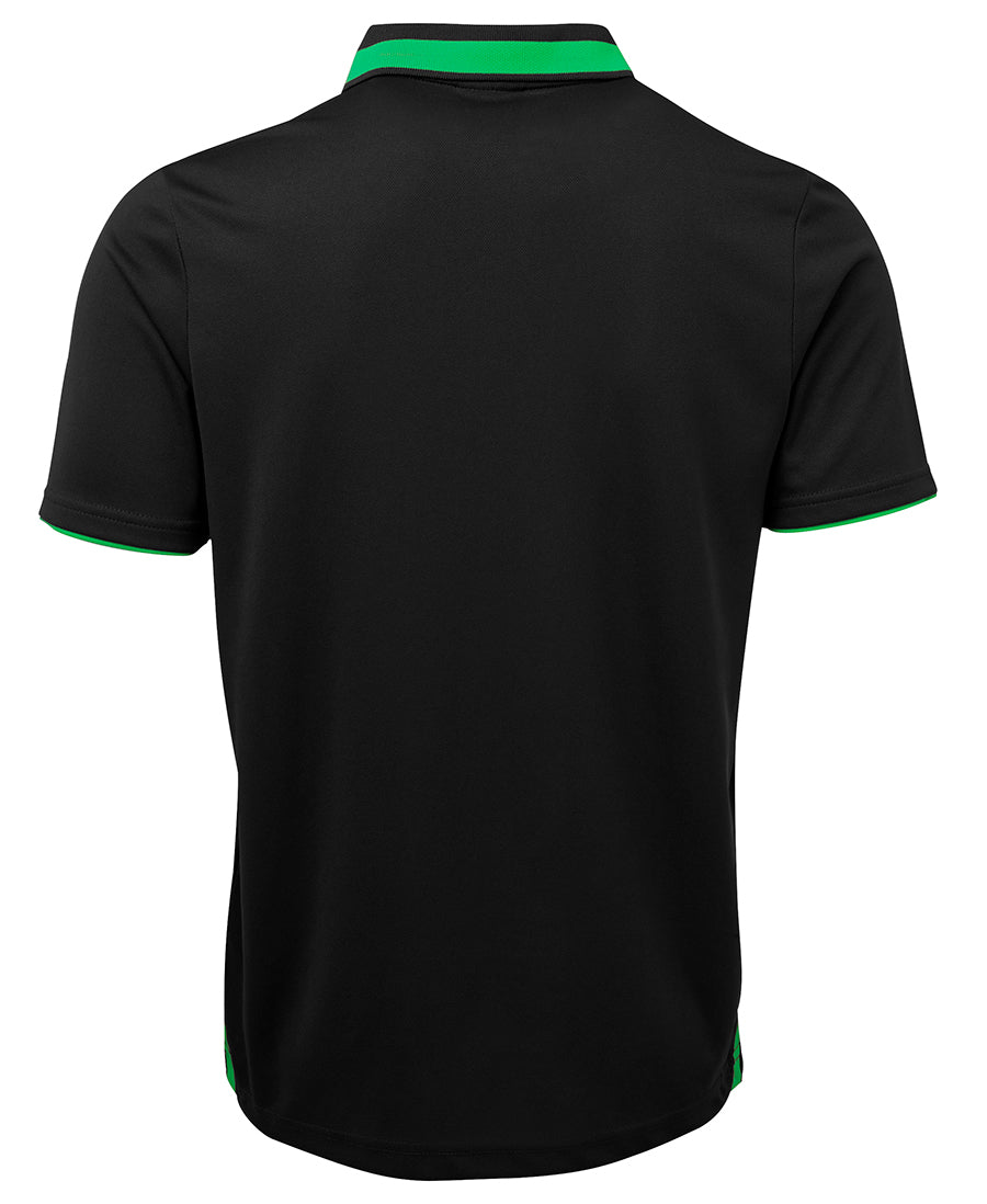 Podium Swirl Polo - Black/Pea Green - Back