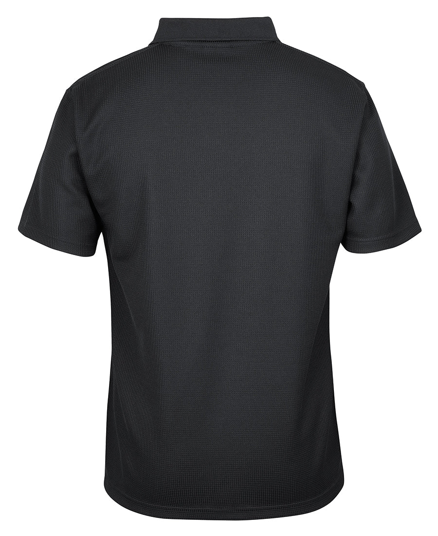 Podium Waffle Pocket Polo - Black - Back