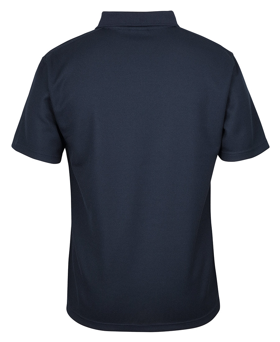 Podium Waffle Pocket Polo - Navy - Back